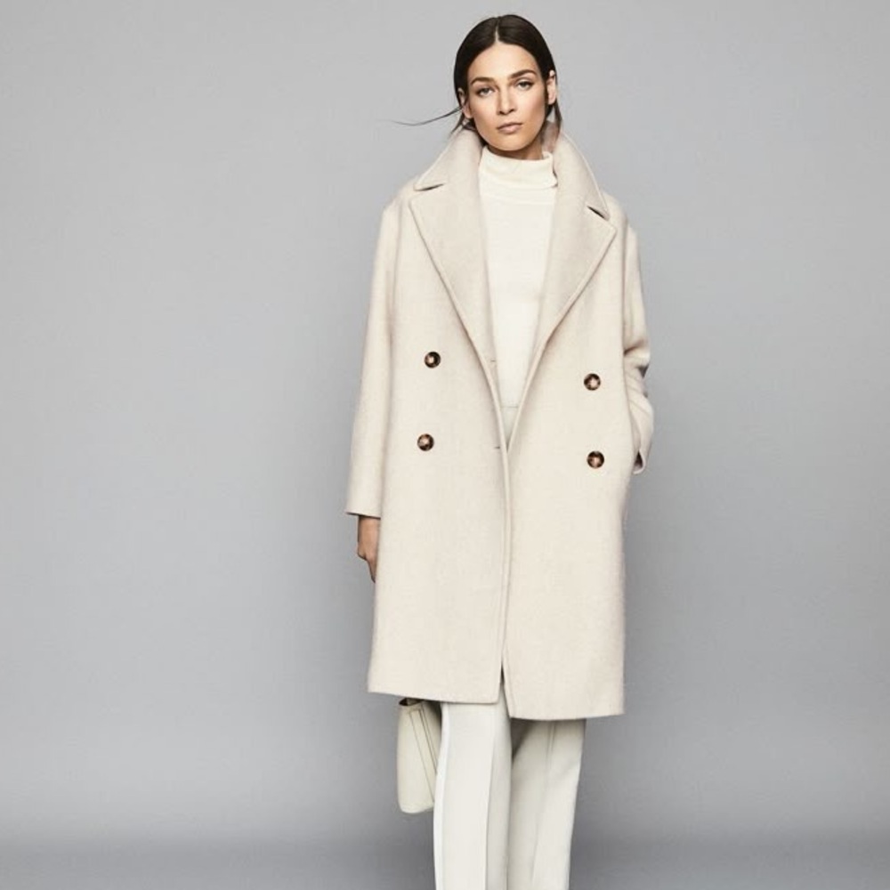 Reiss Scarletta Wool Coat in Neutral